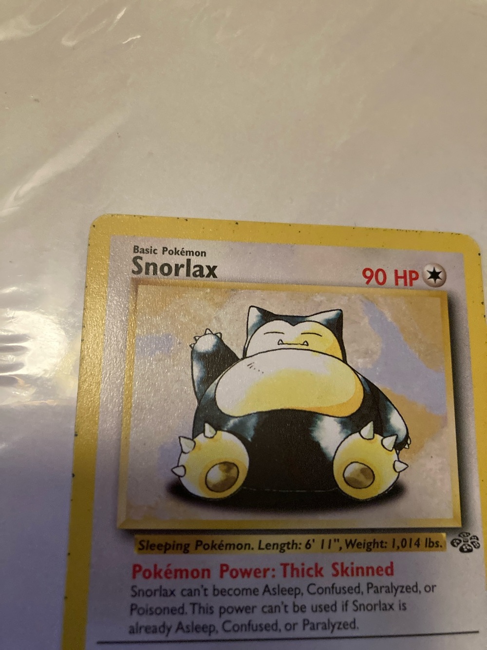 Snorlax Pokemon Card - Yellow Border (some wearing on bottom) - Picture 7 of 14